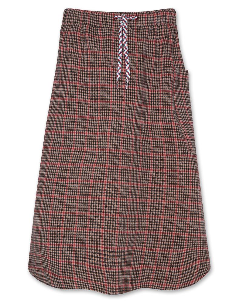 Demi Check Skirt - Brown