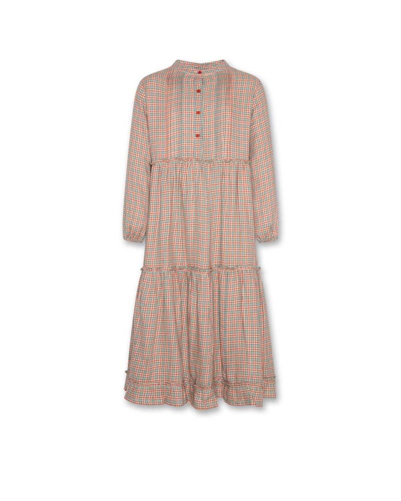 Girls - Dresses - Mira Red Check Dress - Red - W