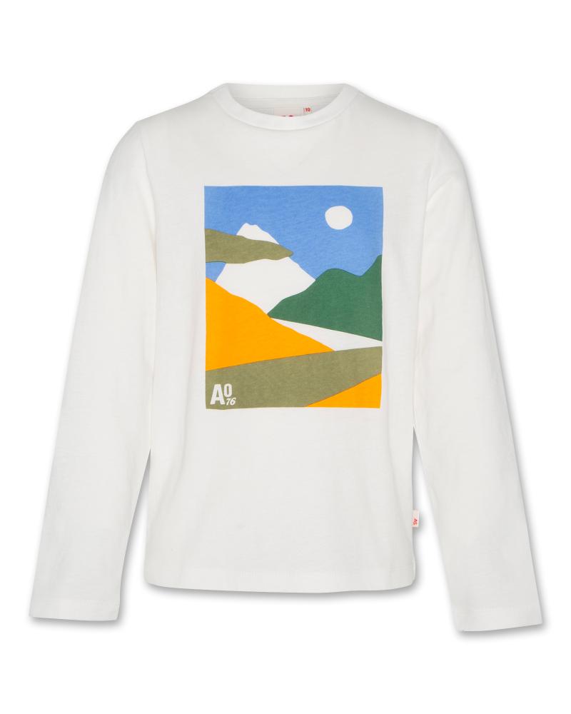 Mat L/S T-Shirt Landscape - Offwhite