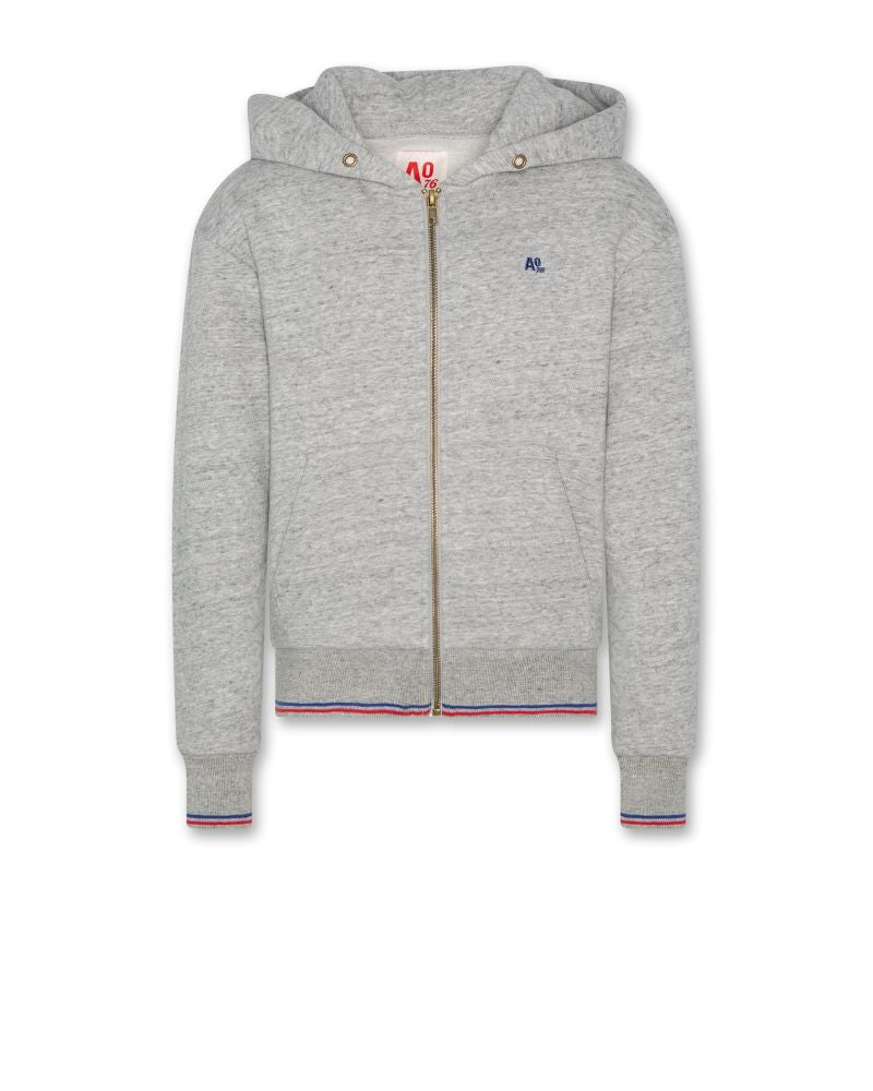 Boys - Sweaters - Norman Full Zip Logo - Oxford - W