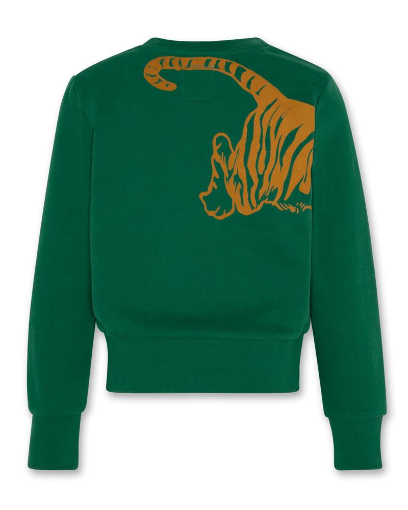 Lana C-Neck Sweater Tiger - Green