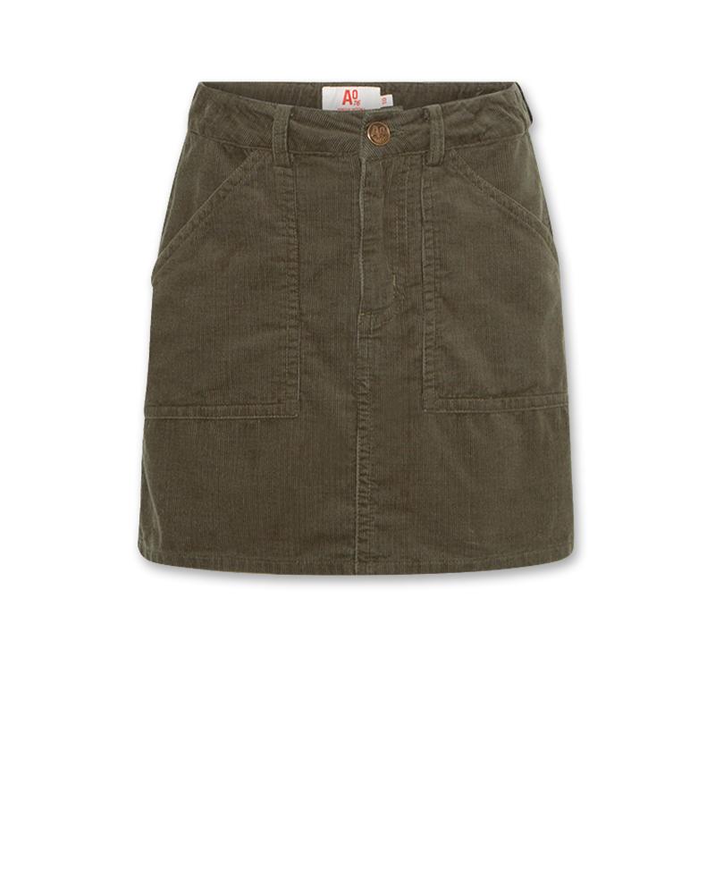 Gianna Cord Skirt - Forest