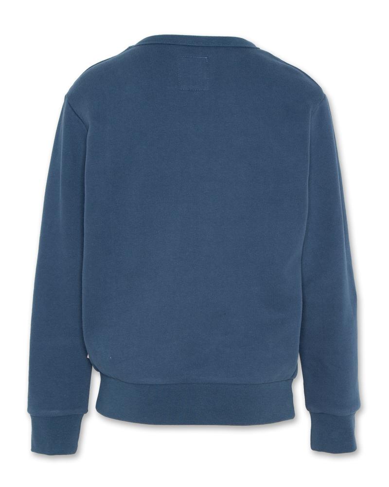 Tom C-Neck Sweater Logo - Denim Blue