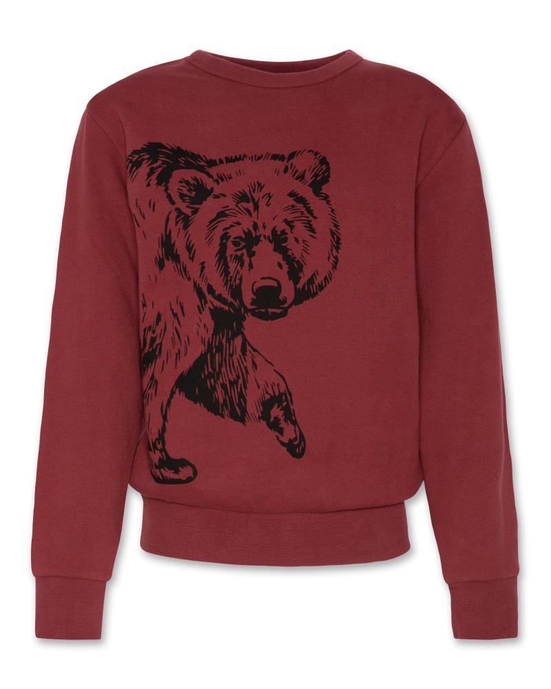 Tom C-Neck Sweater Bear - Dark Red