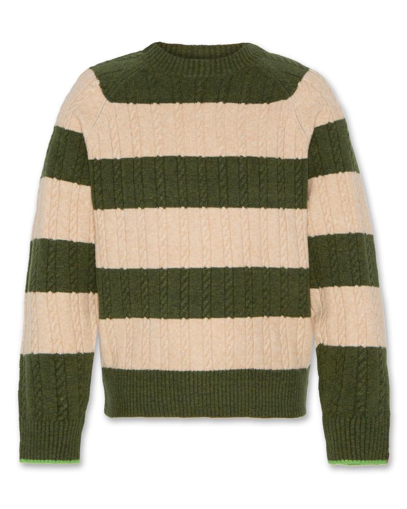 Adrian C-Neck Stripes - Forest