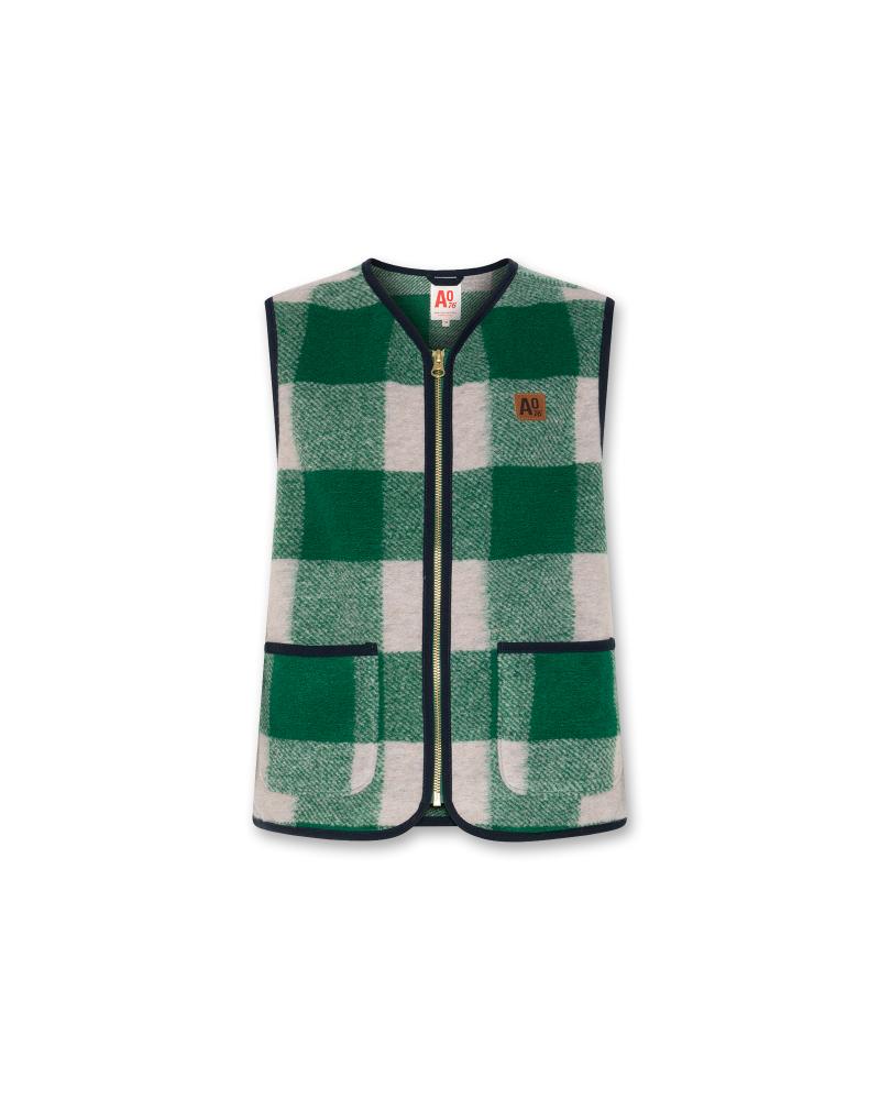 Mason Check Bodywarmer - Green