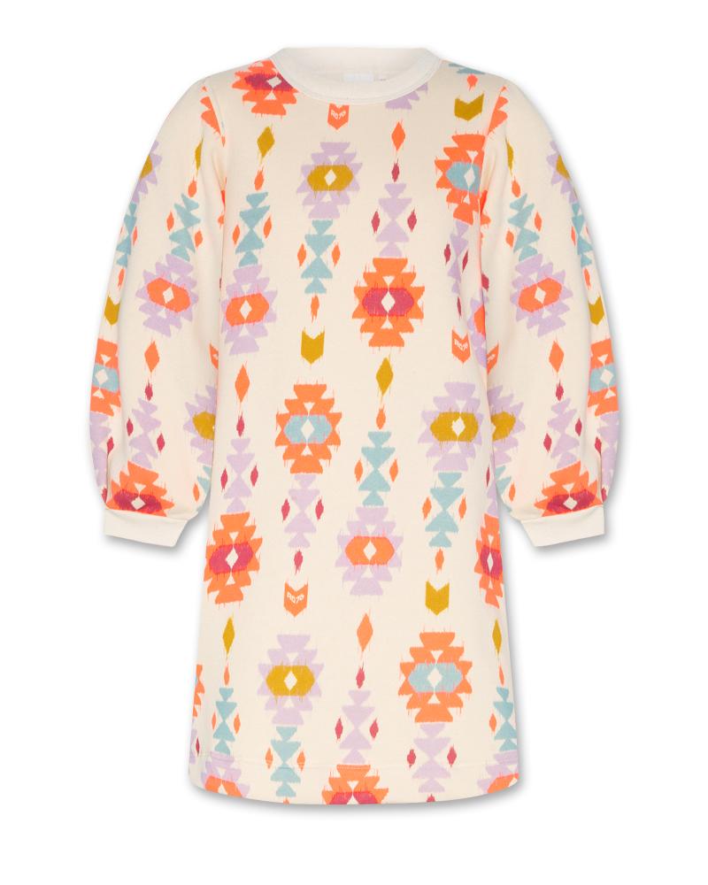 Suria Sweater Dress Aop - Natural