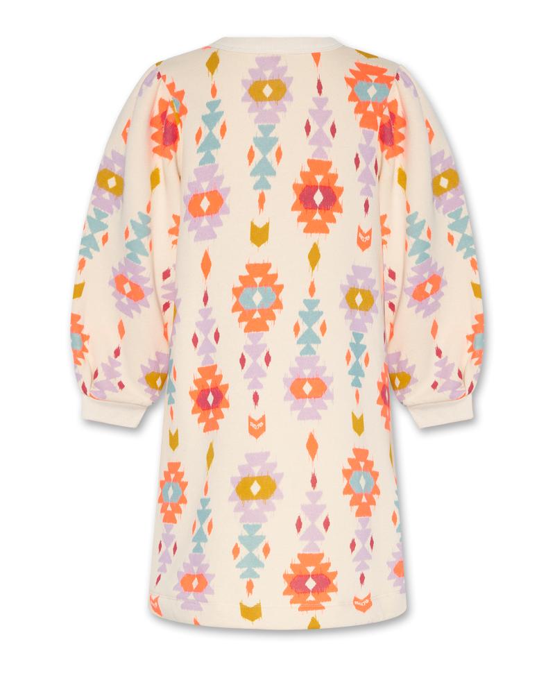 Suria Sweater Dress Aop - Natural