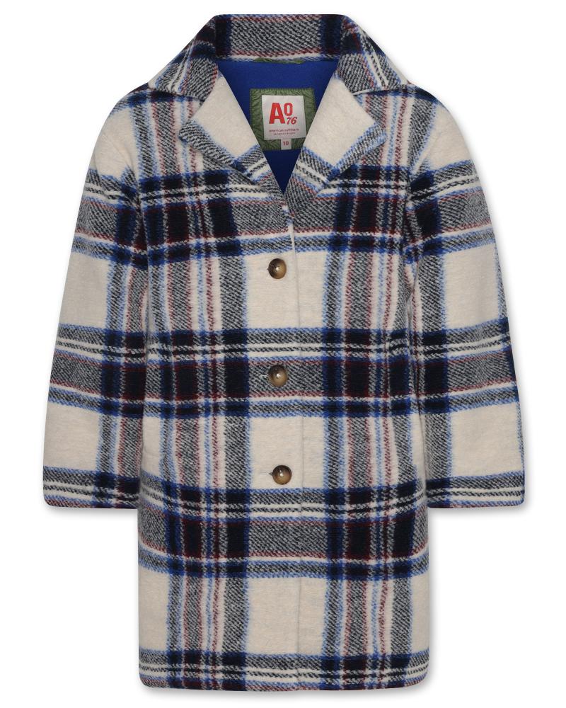 Sylvie Check Coat - Blue