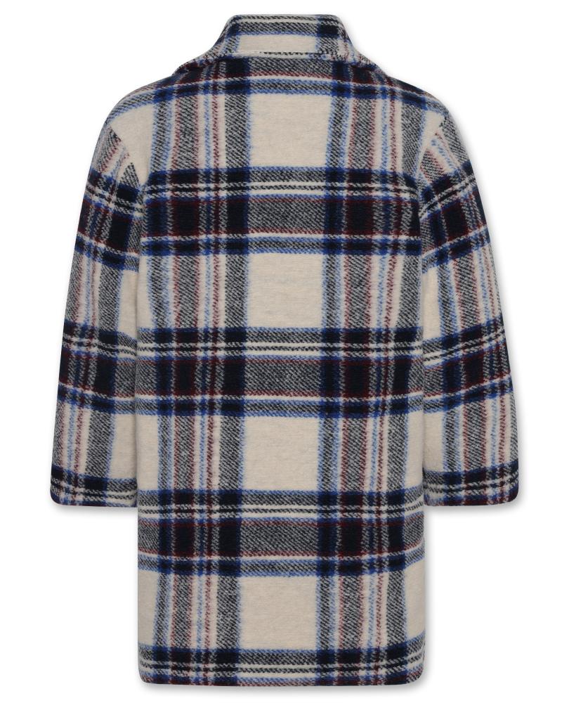 Sylvie Check Coat - Blue