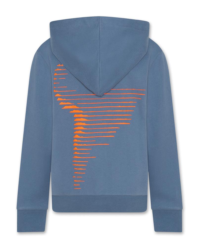 Norman Hoodie Zip Sweater - Blue