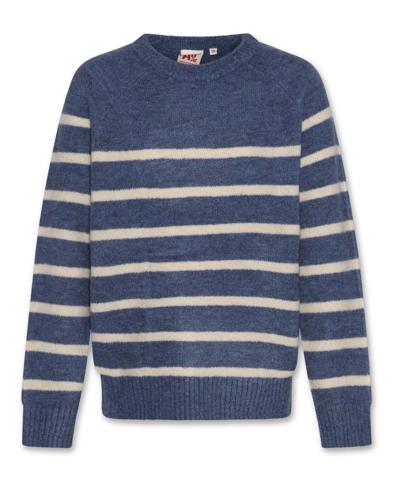 Simeon C-Neck Stripes - Blue
