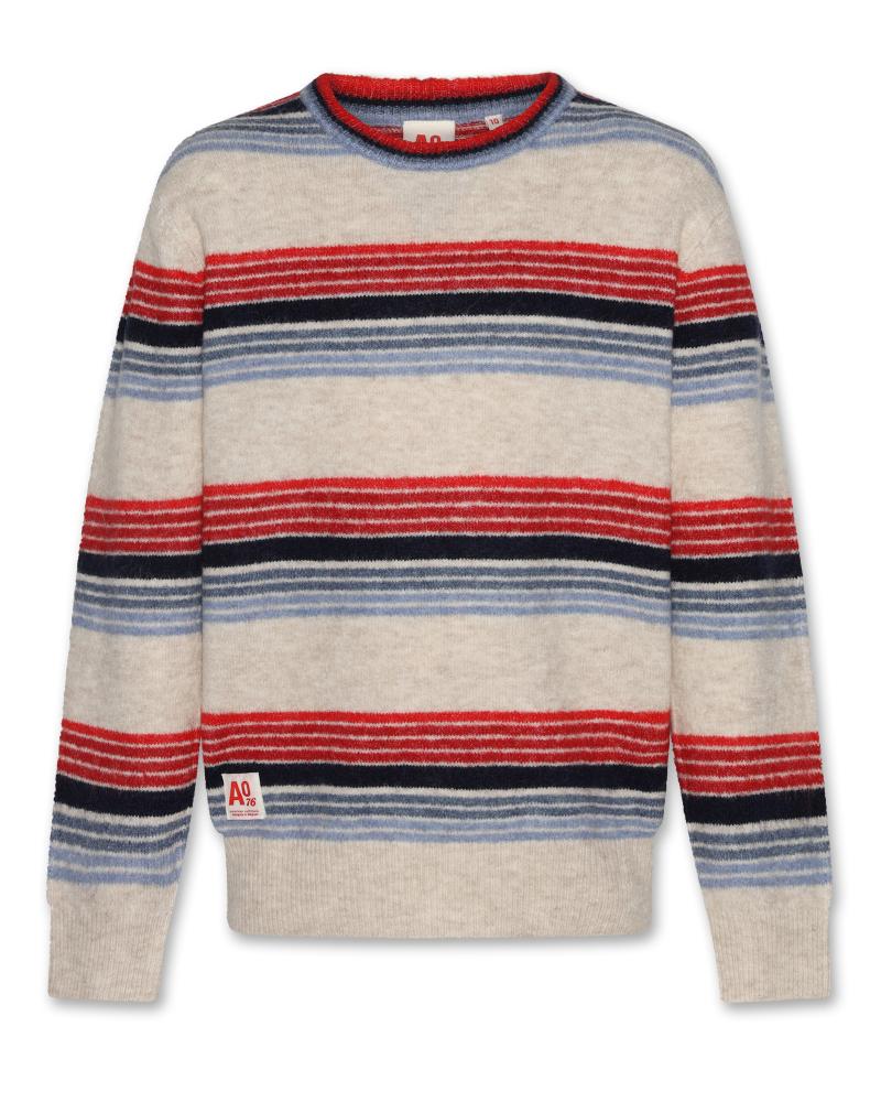 Jason C-Neck Stripes - Bordeaux