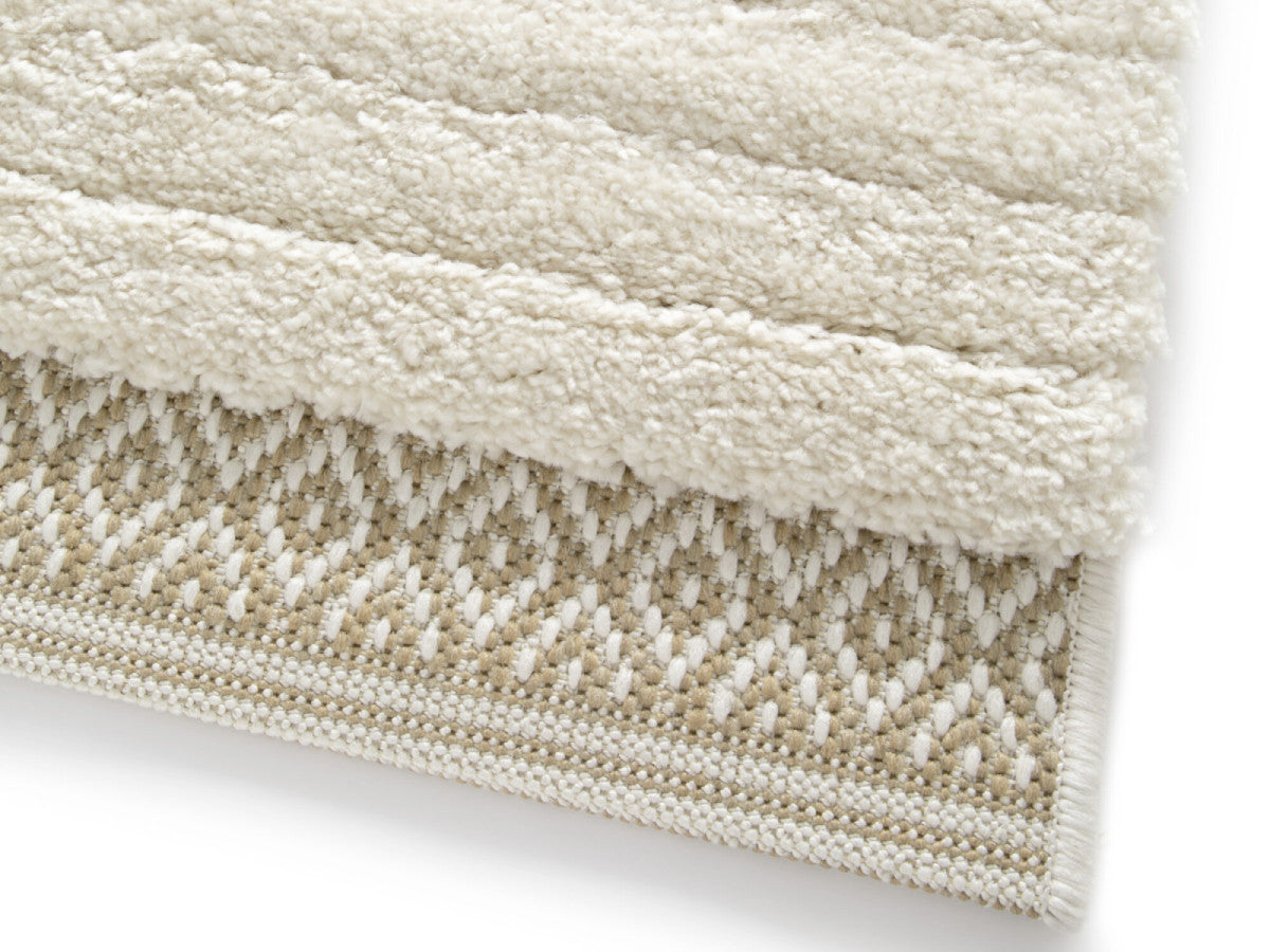 Kortharig tapijt NUBIO grafisch motief - Beige