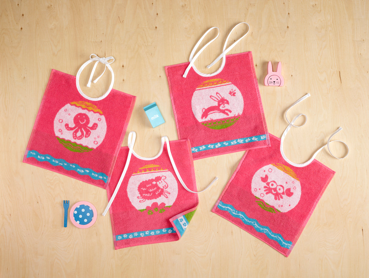 Lot de 4 bavoirs - Confetti