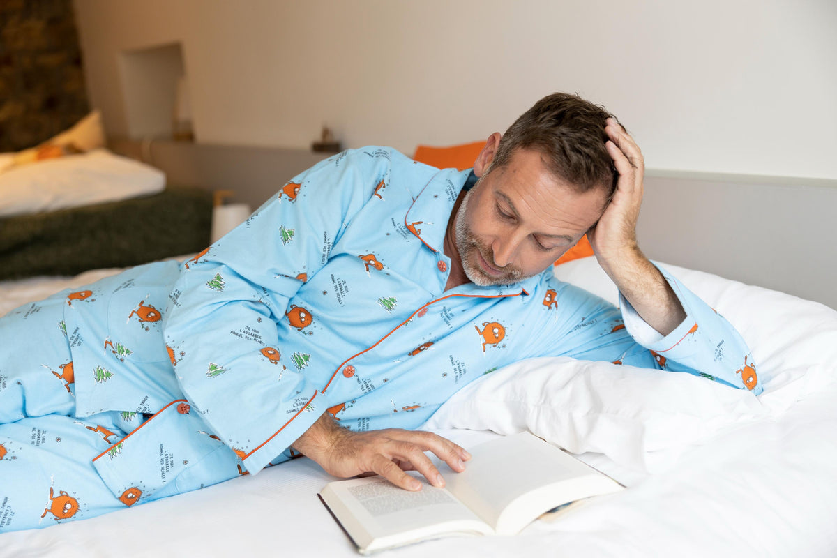 Pyjama en Flanelle Homme Bleu Tropical
