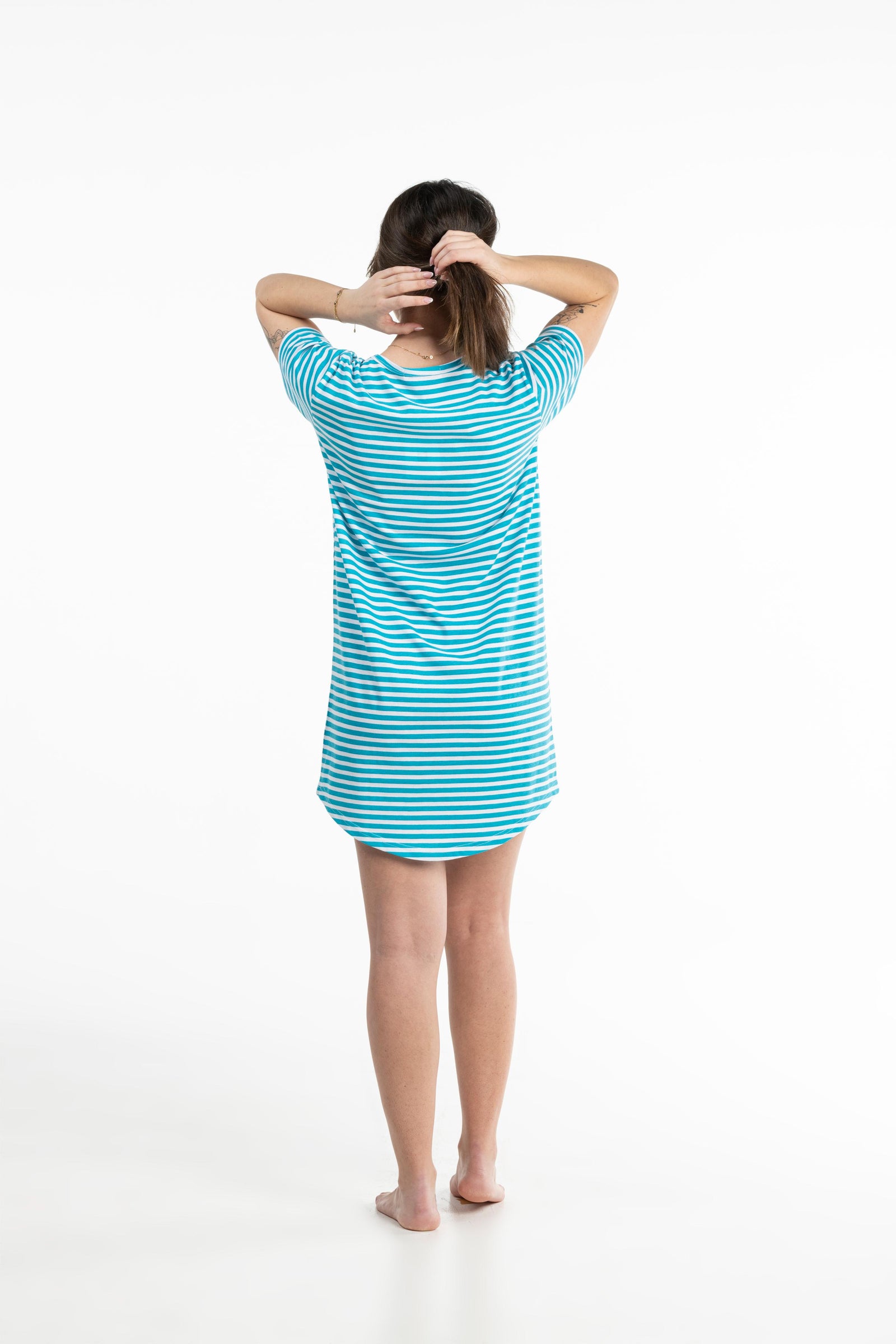 Maxi T-Shirt - Vrouw - Helder Blauw Water