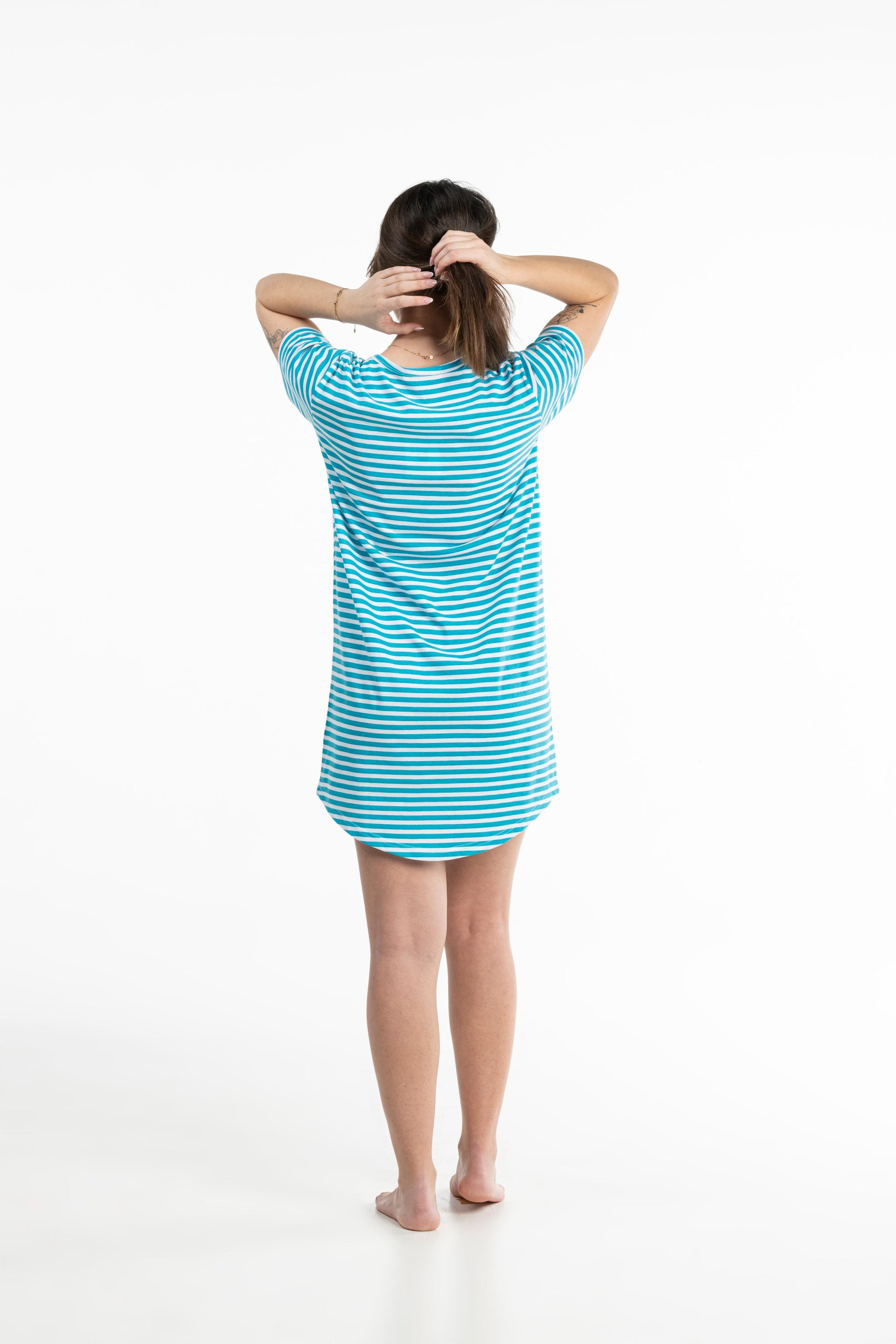 Maxi T-Shirt - Vrouw - Helder Blauw Water