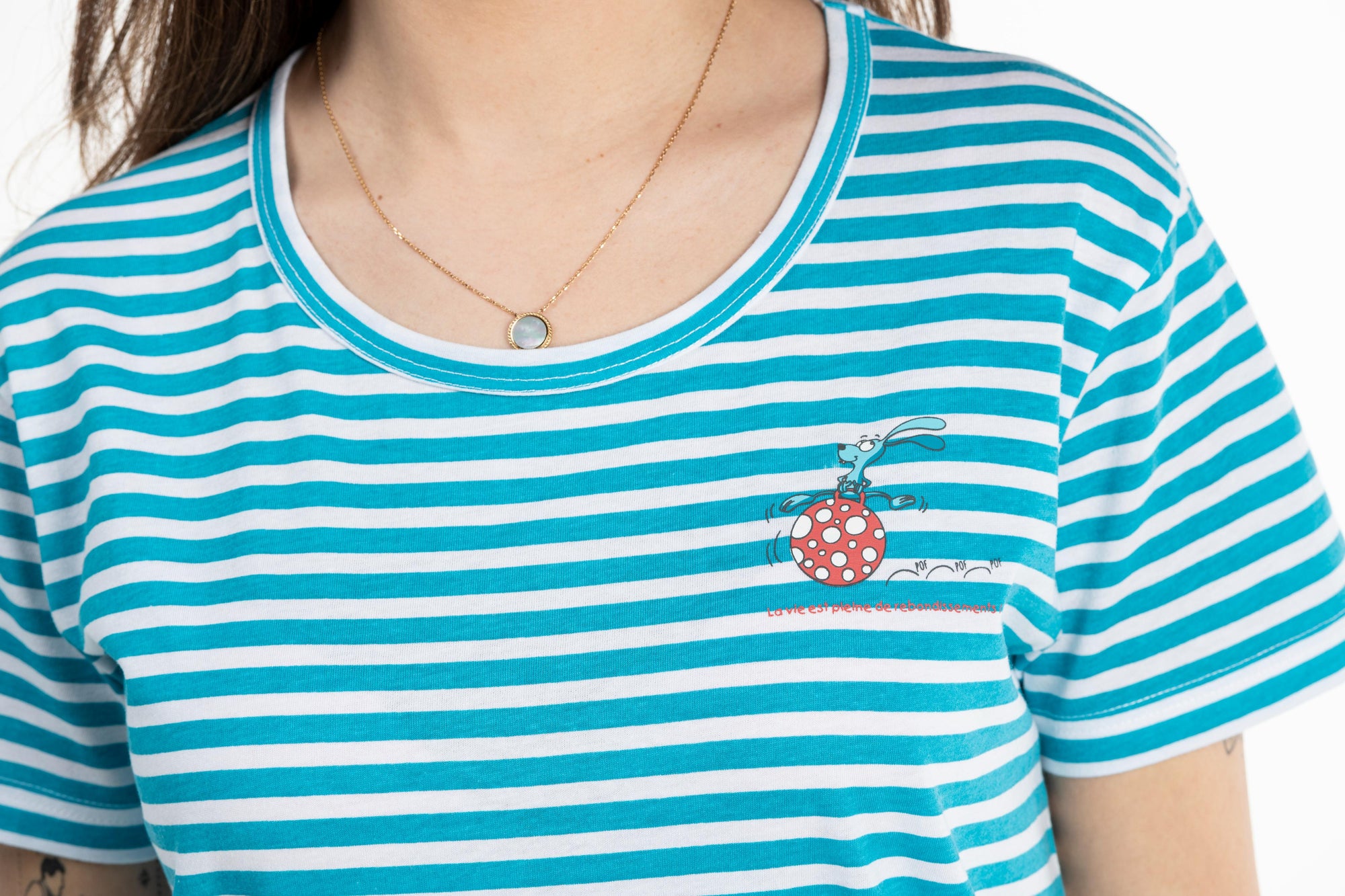 Maxi T-Shirt - Vrouw - Helder Blauw Water