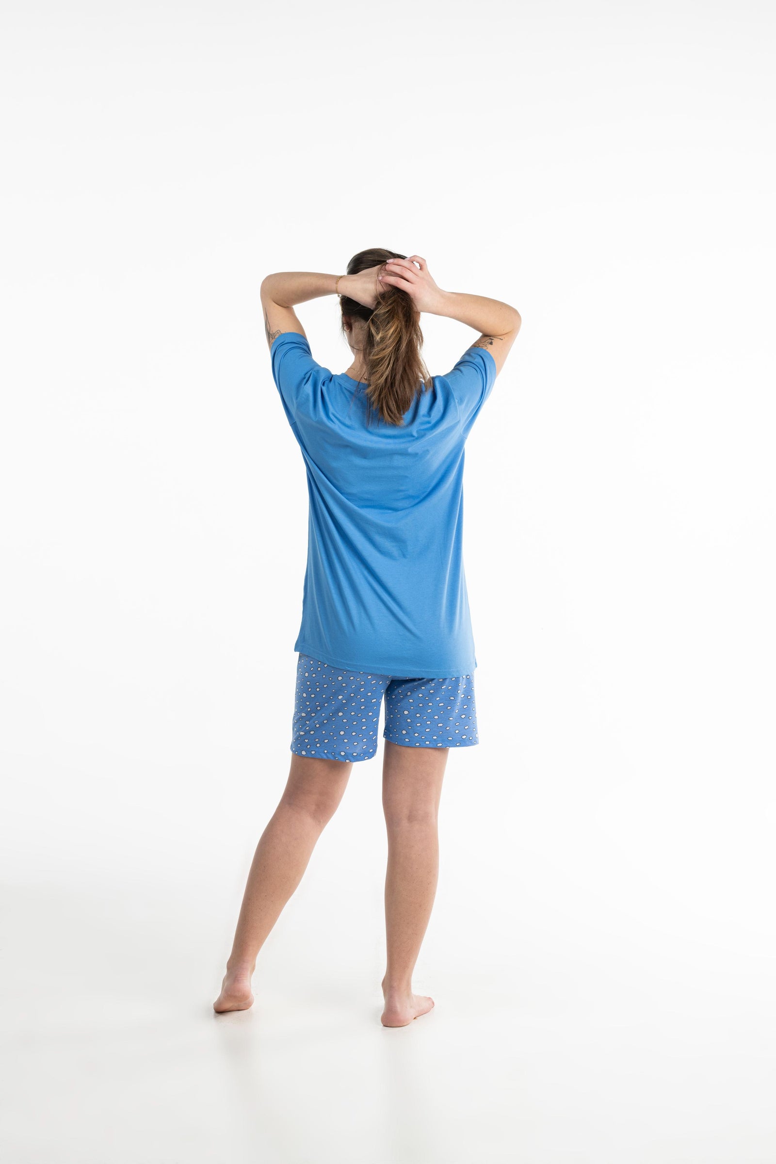 Pyjamashort - Vrouw - Blauw Medium