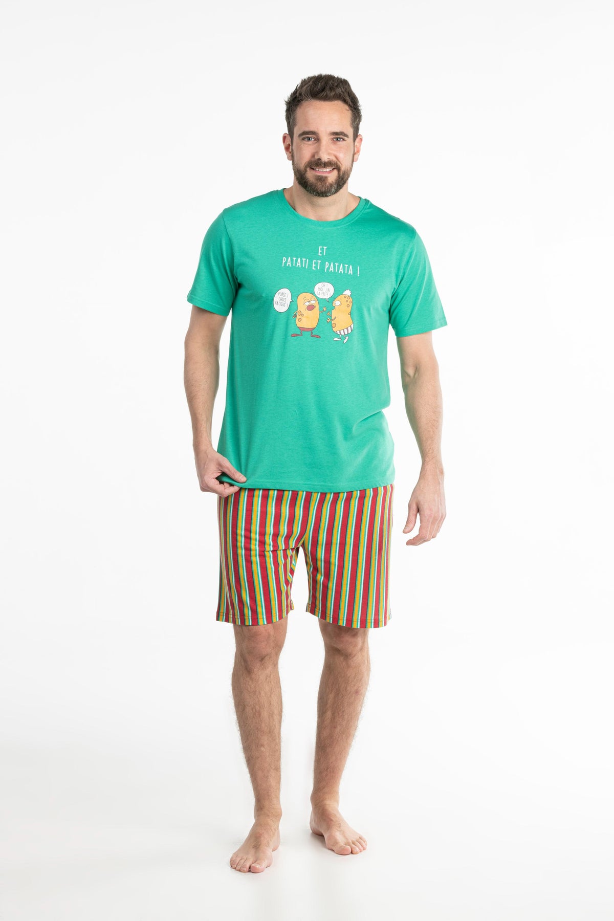 Pyjamashort - Man - Medium Groen
