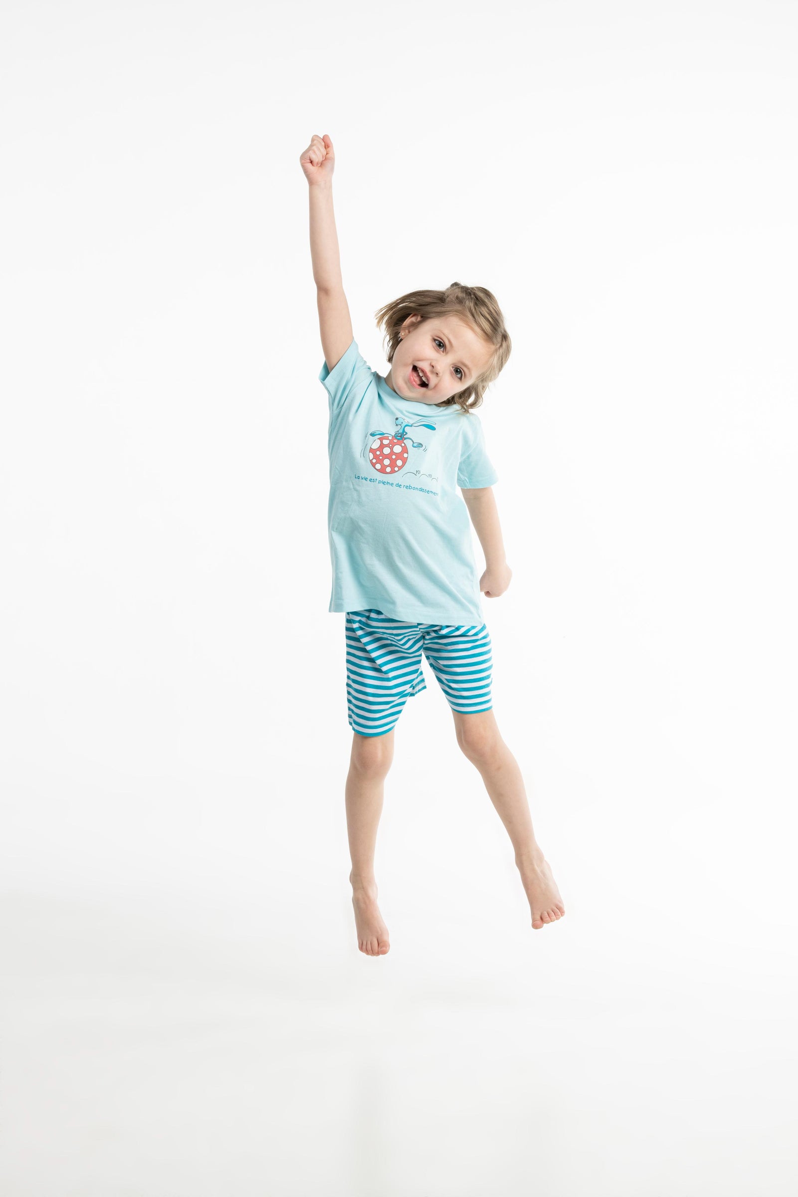 Short Pyjama - Kid - Bleu Eau Claire