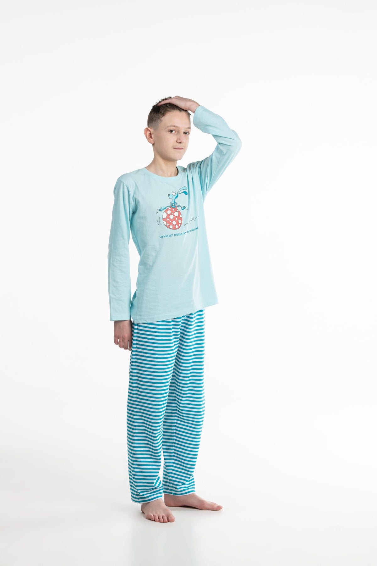 Long Pyjama - Kid - Bleu Eau Claire