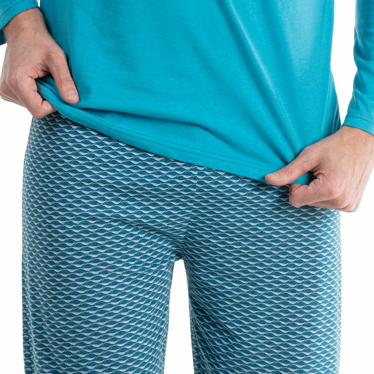 Lange Pyjama - Man - Bleu Horizon