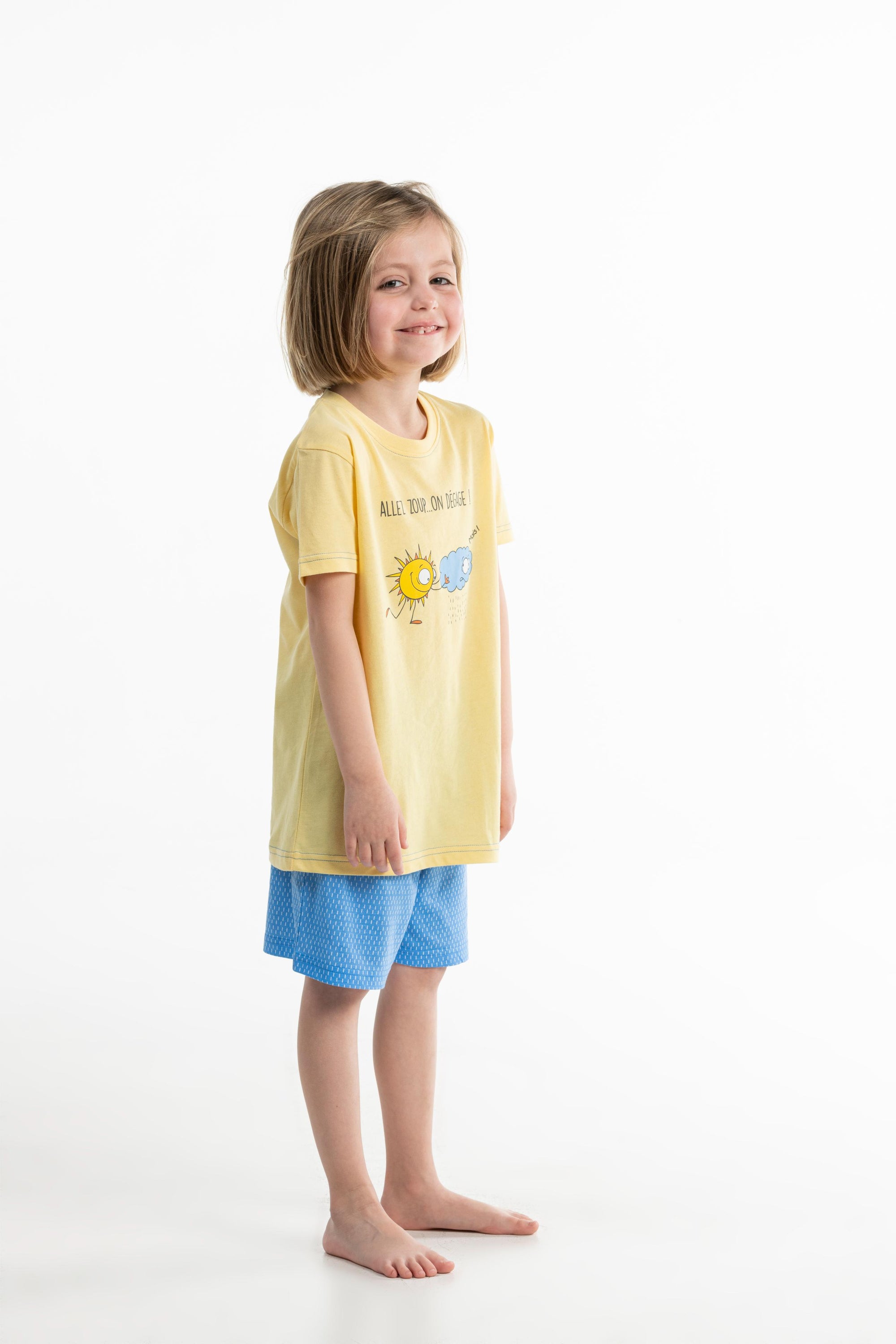 Pyjamashort - Kid - Geel