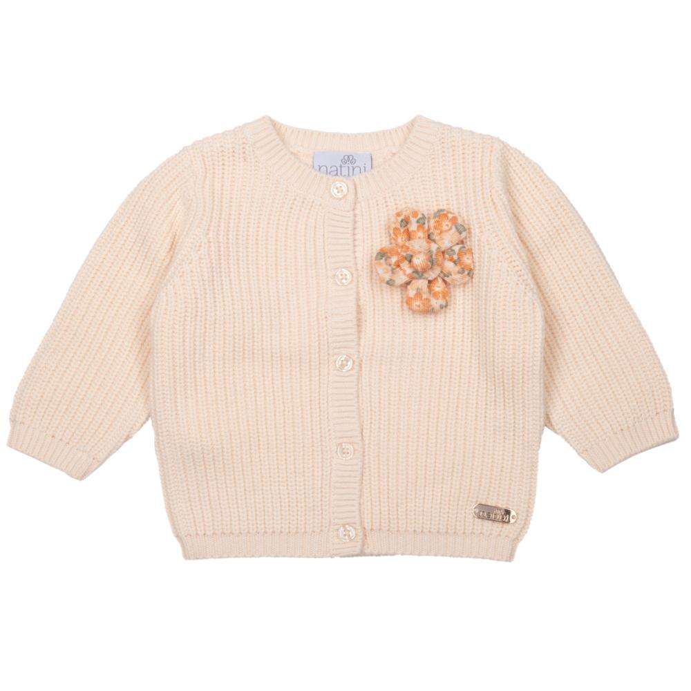 Cardigan Flower - Crème