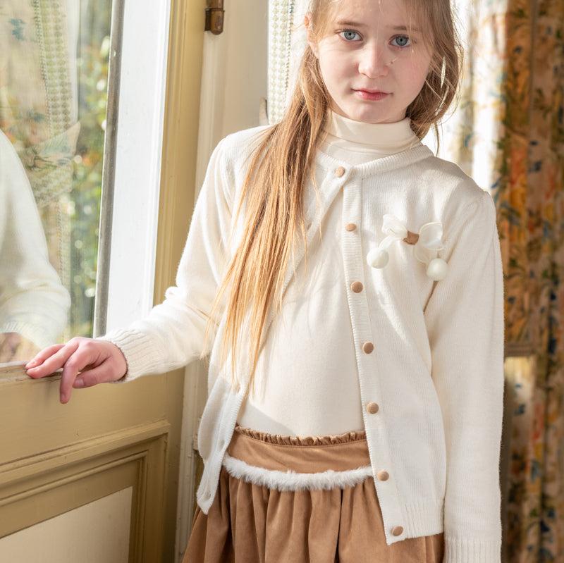 Cardigan Bow - Blanc Cassé