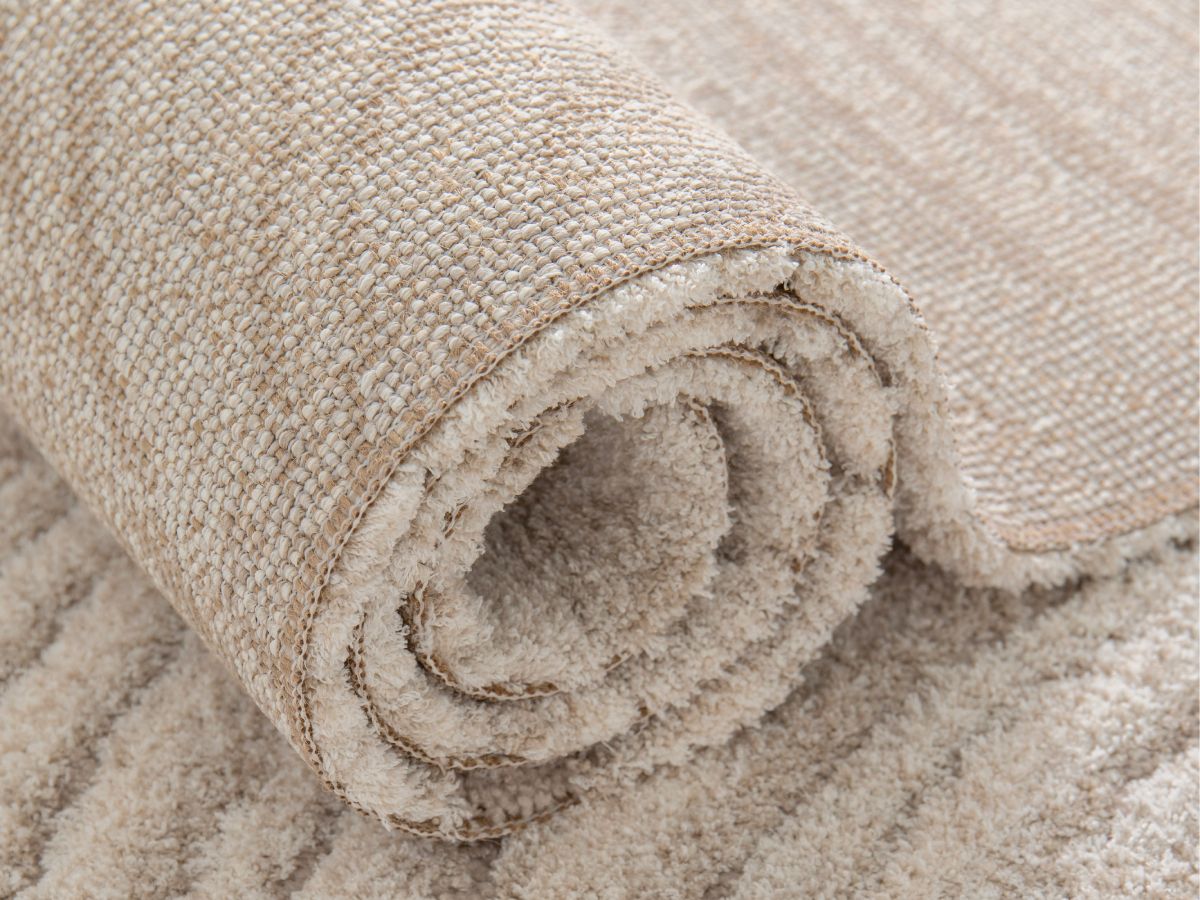 Langharig vloerkleed LOVINA abstract patroon - Beige