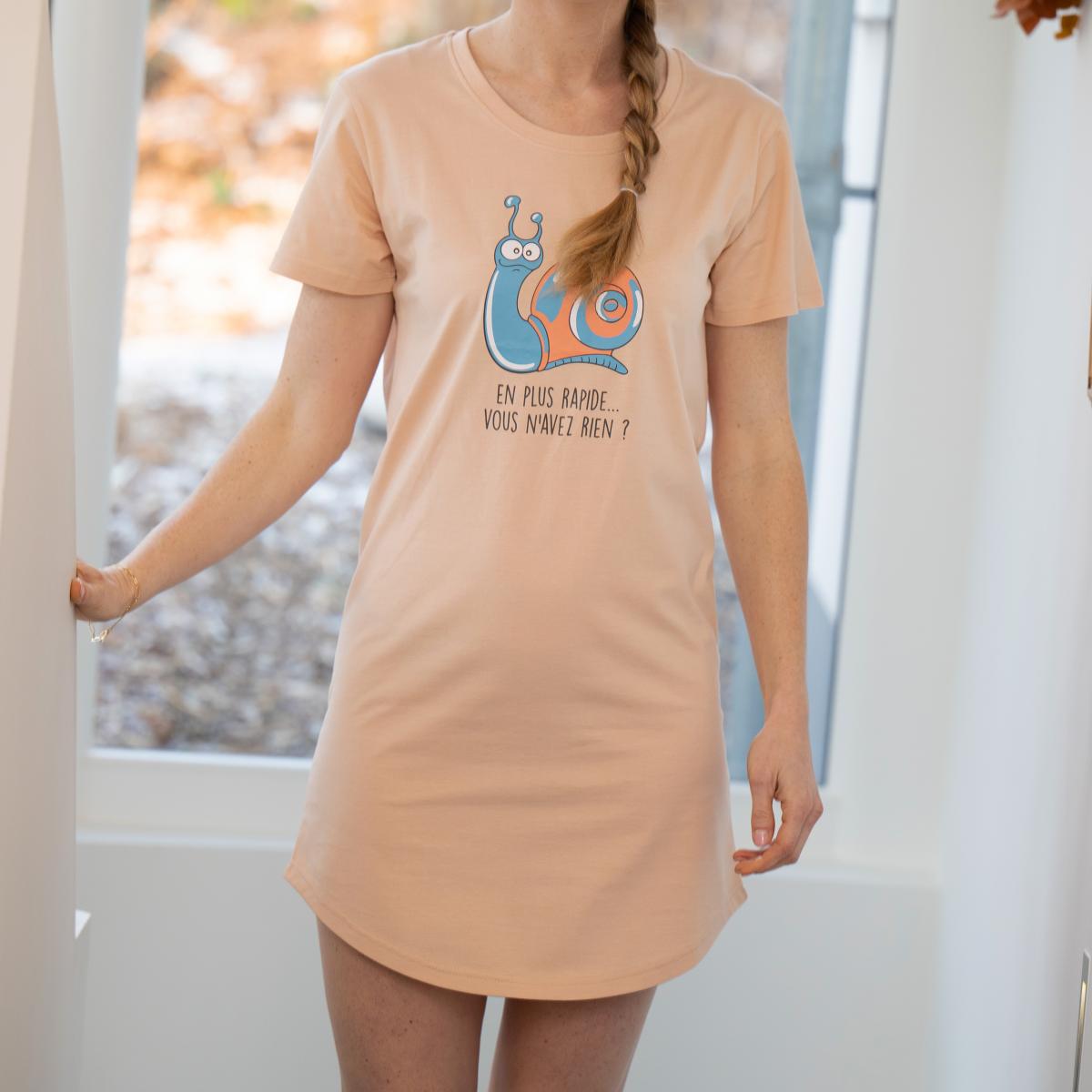 T-shirt maxi - Fille - Nude (Beige)