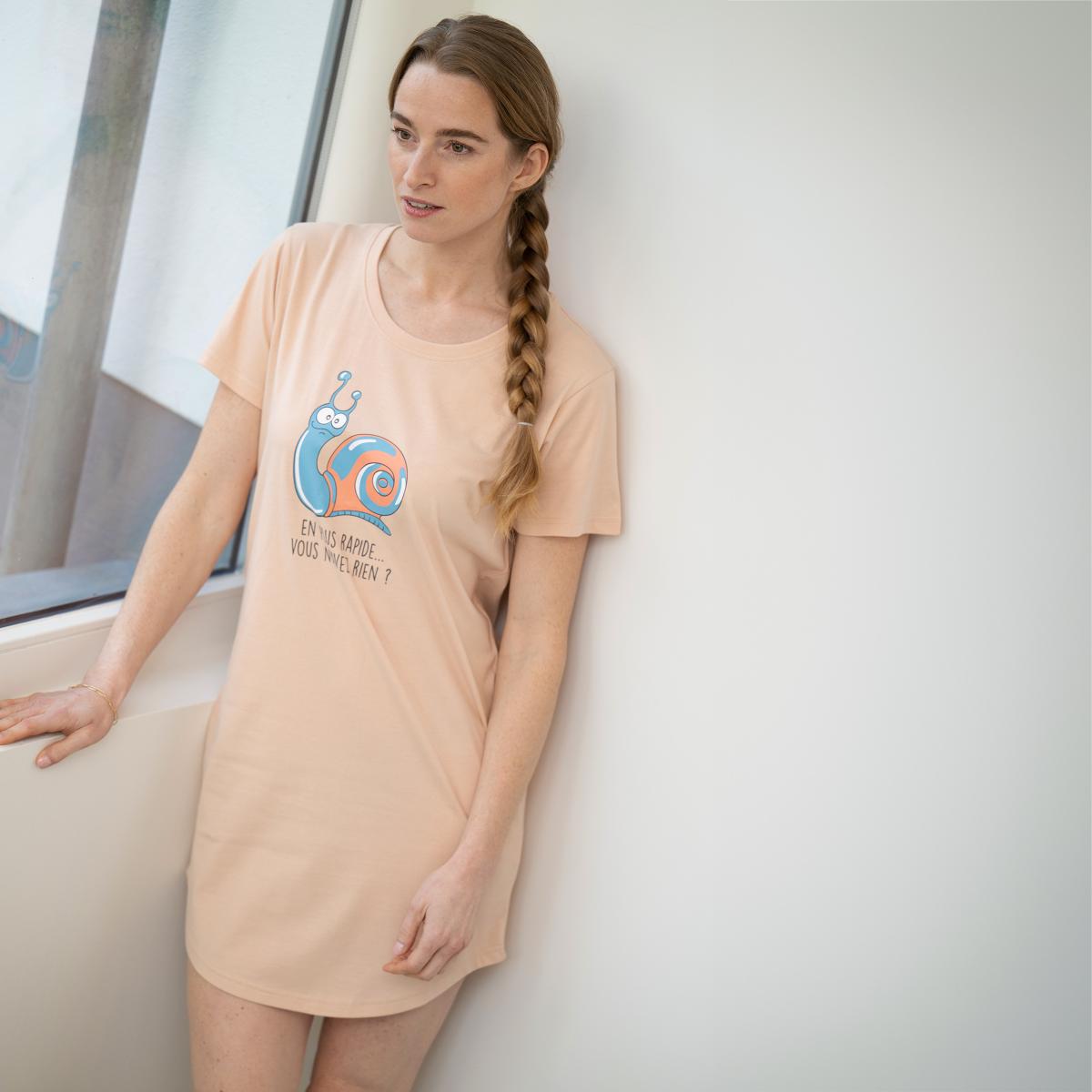 Maxi T-Shirt - Vrouwen - Nude (Beige)