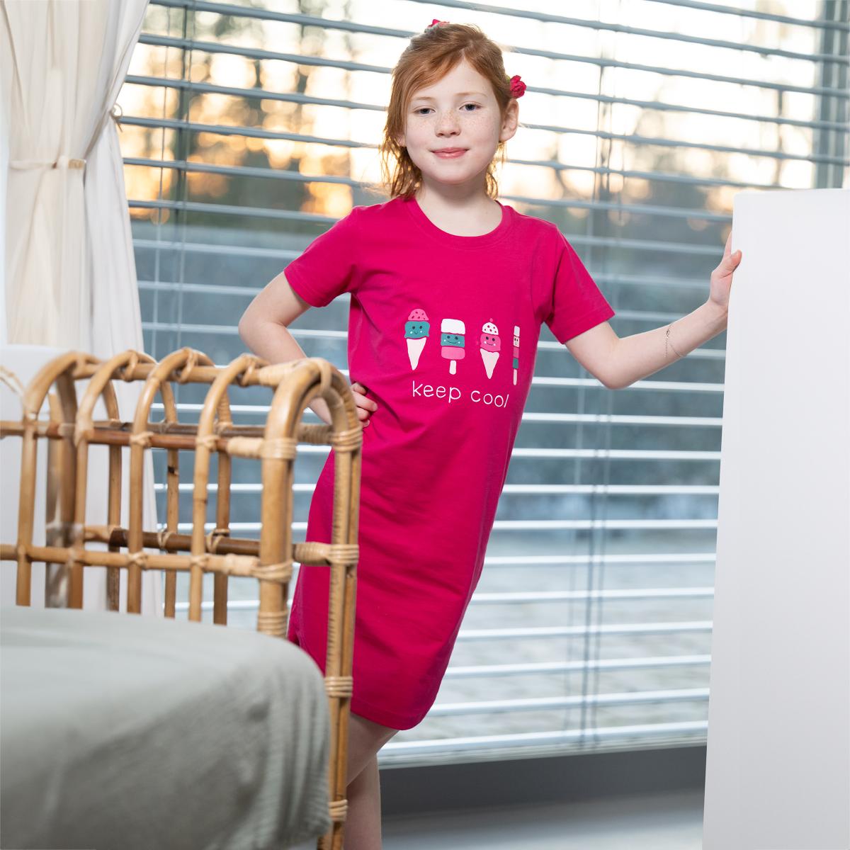 Maxi T-Shirt - Meisje - Fuschia