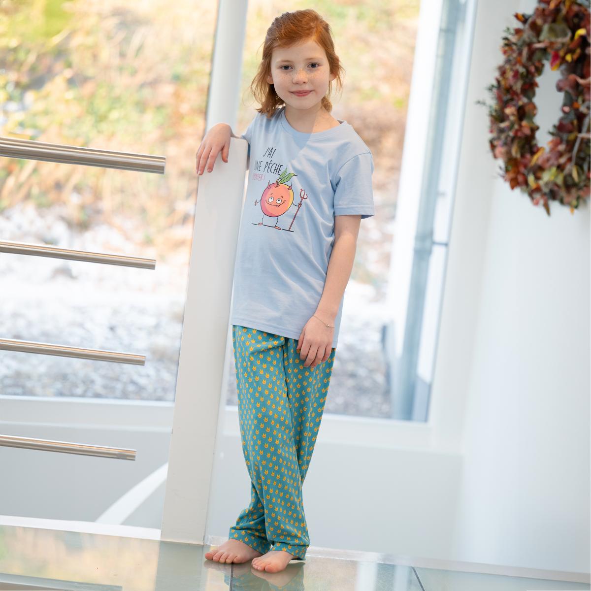 Lange Pyjama - Gemengd Kid - Bleu Clair