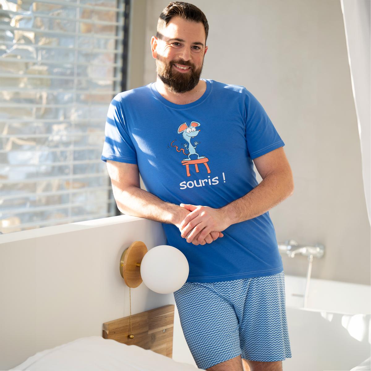 Pyjama Short - Man - Bleu