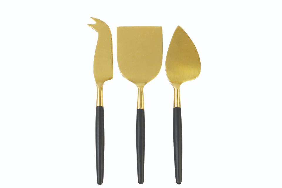 Black &amp; Gold Cheese Set