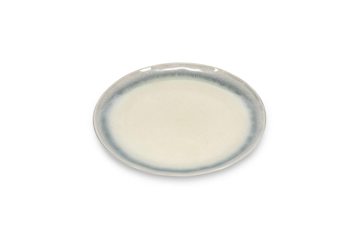 ONA - Assiette plate 22x20cm vert/gris Flint - 1 SET - 4 pièces