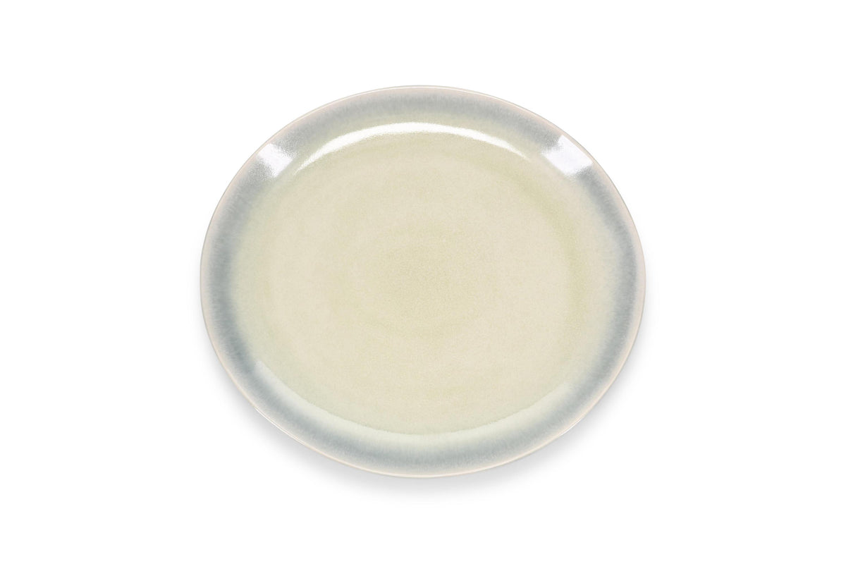 ONA - Plat bord 28x25cm groen/grijs Flint - 1 SET - 4 stuks