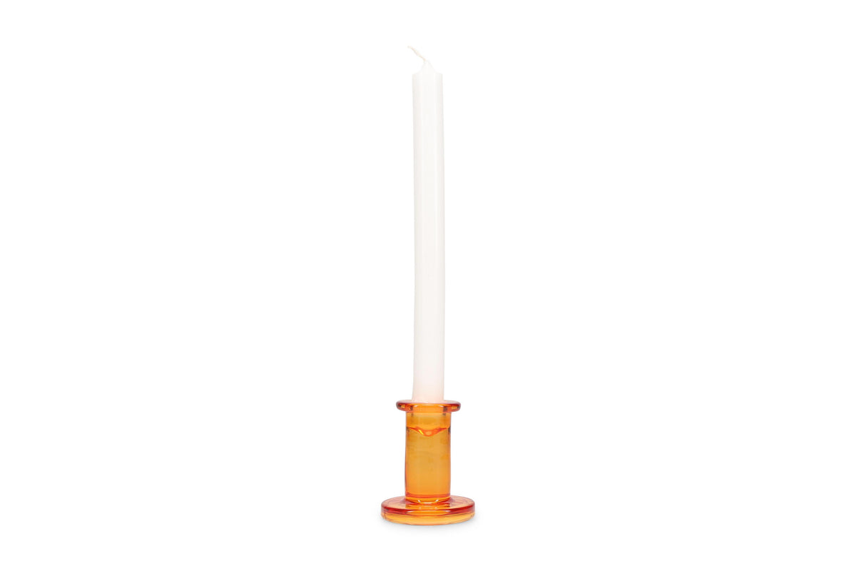 Ona - Candle holder H8cm tangerine Mood - set/2