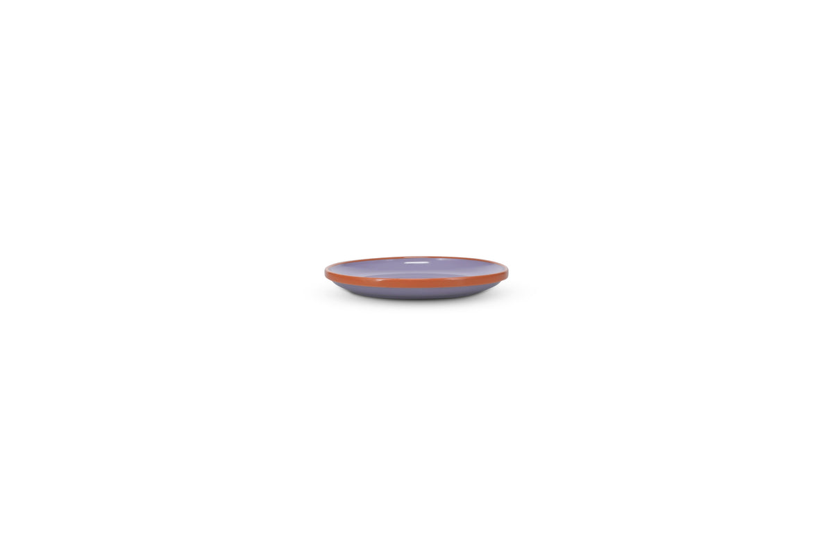Ona - Duo Assiette plate 18xH2,5cm violet/orange Duo - 1 SET - 4 pièces
