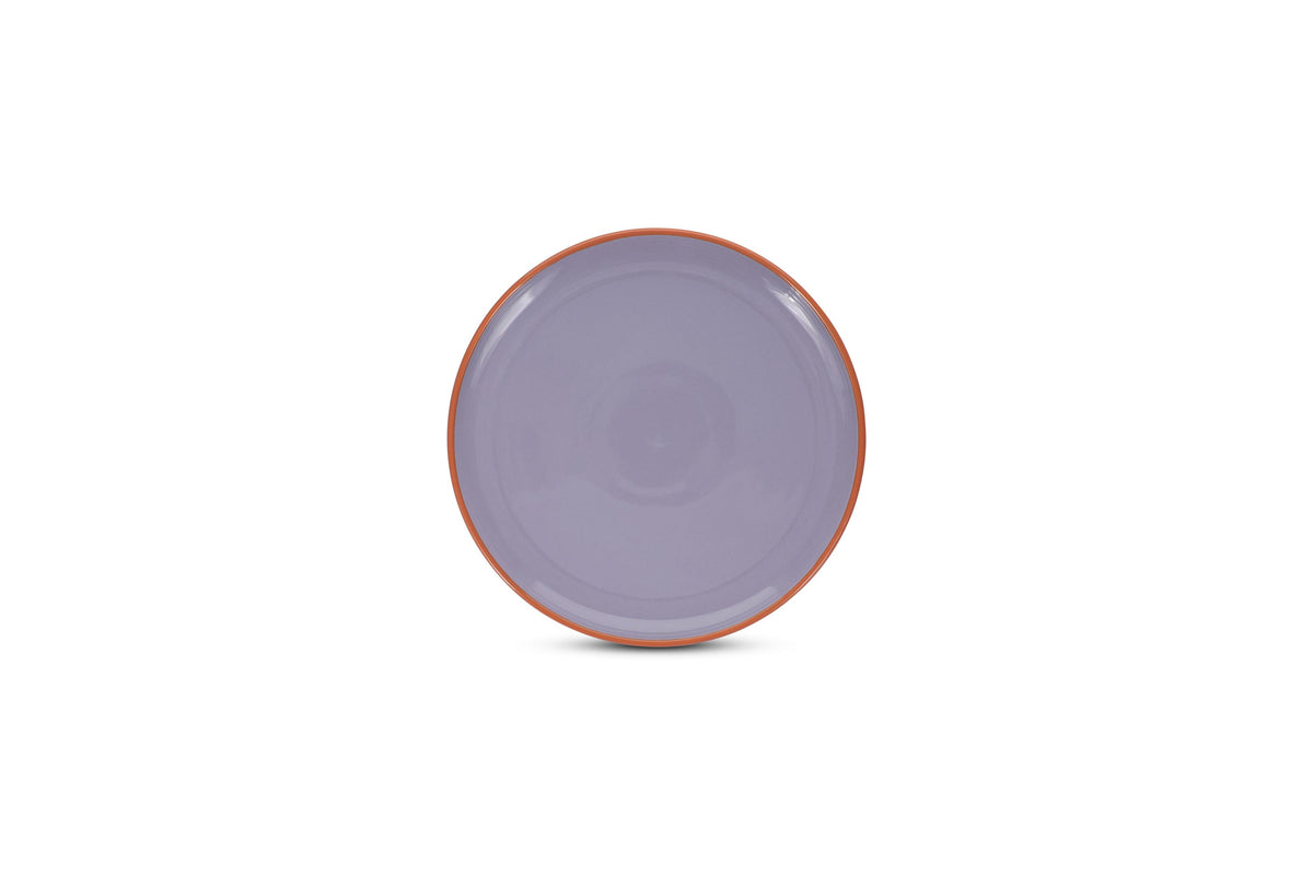 S&P - Duo Assiette plate 26xH2,5cm violet/orange Duo - 1 SET - 4 pièces