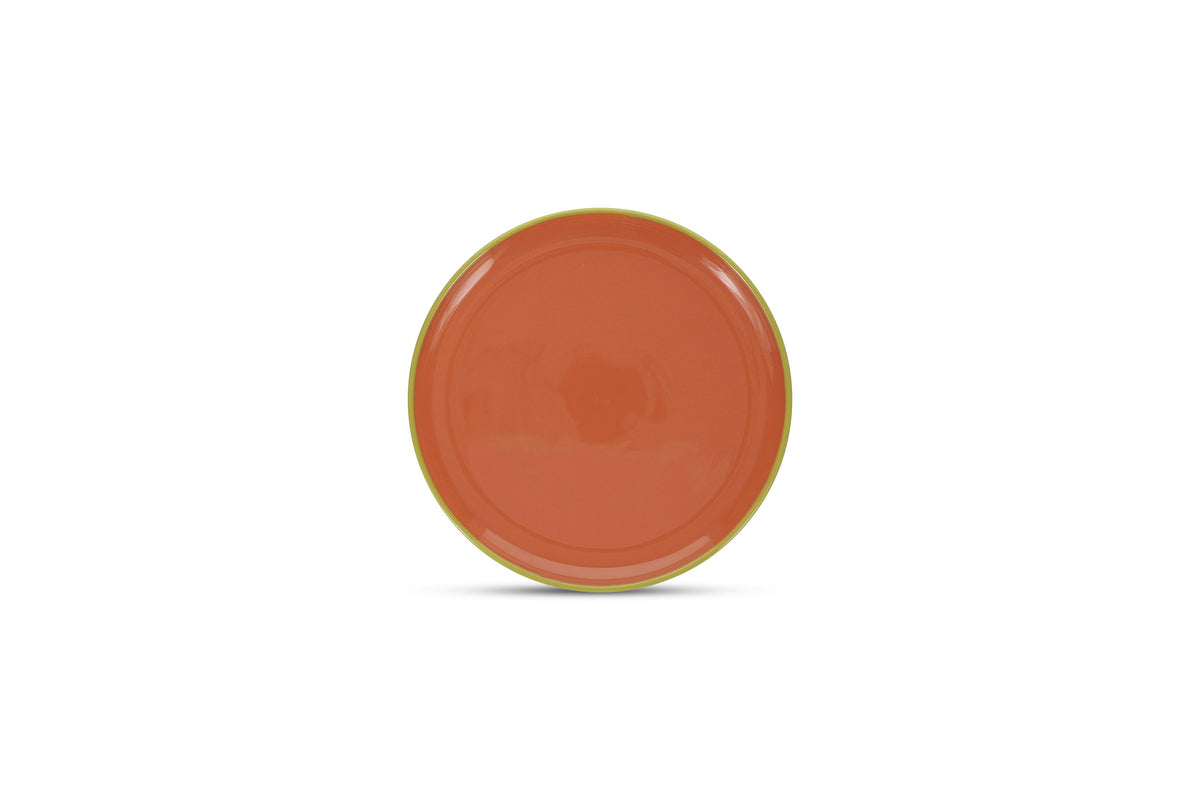 S&P - Duo Assiette plate 26xH2,5cm orange/vert Duo - 1 SET - 4 pièces