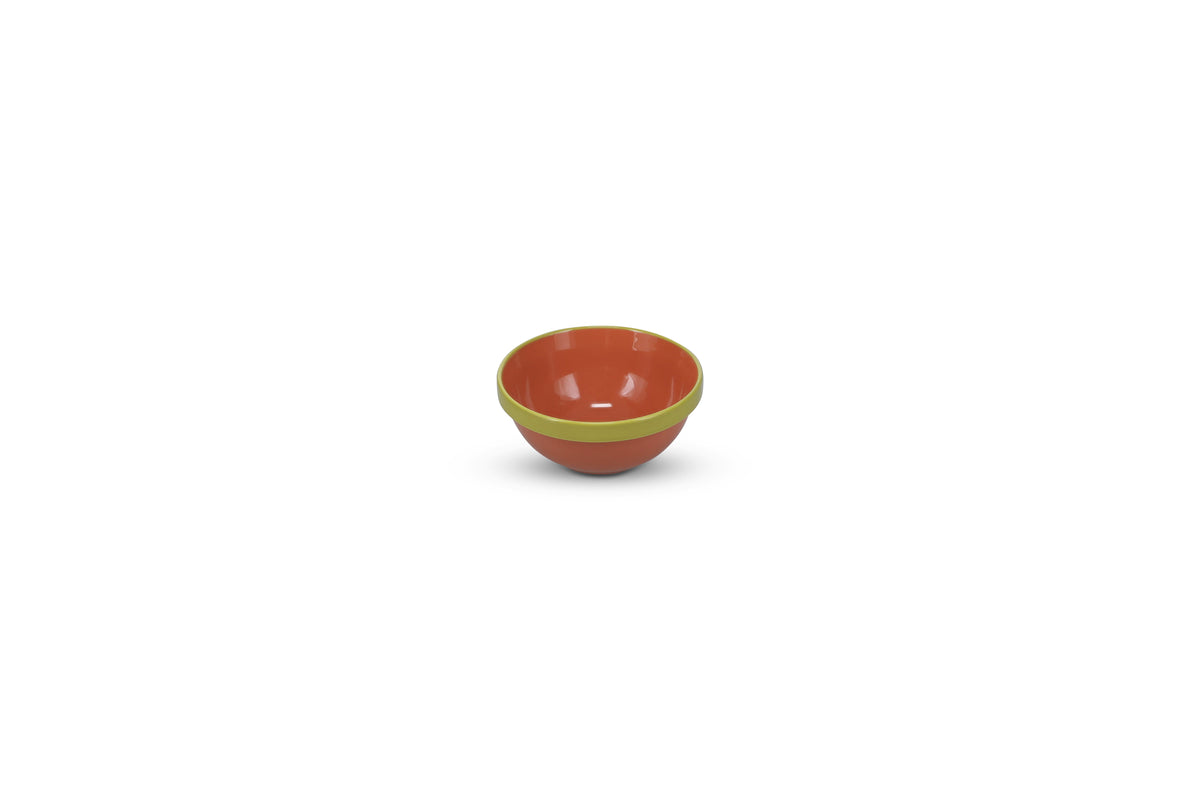 Ona - Duo Kom 15,5xH6,5cm oranje/groen Duo - 1 SET - 4 stuks