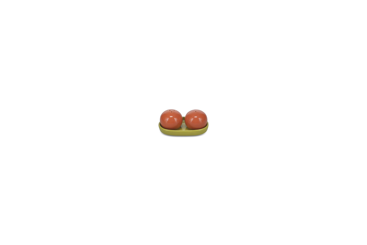 Ona - Duo Peper en zoutstrooier 3-delig oranje/groen Duo