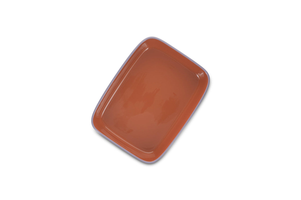 S&P - Duo Ovenschaal 29,5x22,5xH7cm oranje/paars Duo