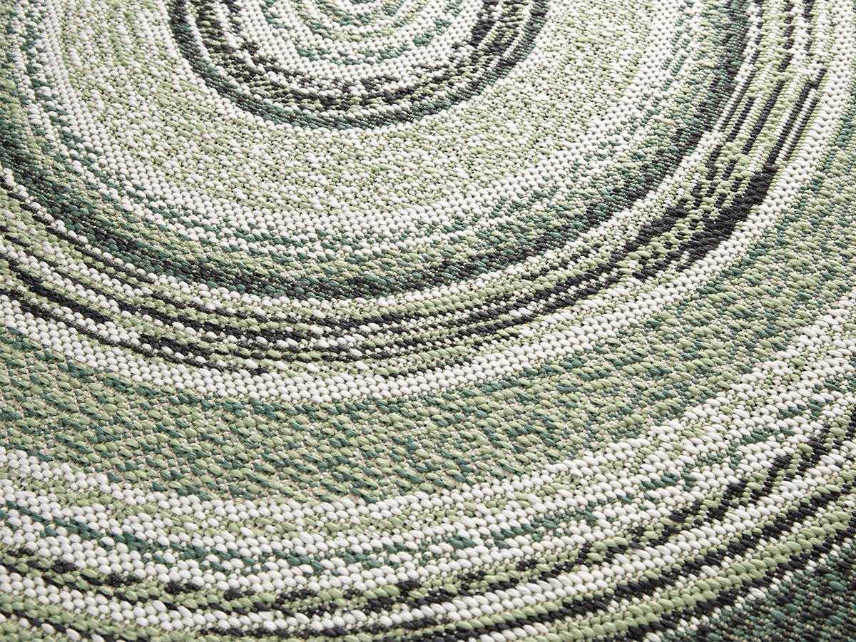 Laagpolig tapijt IVY vintage motief - Groen