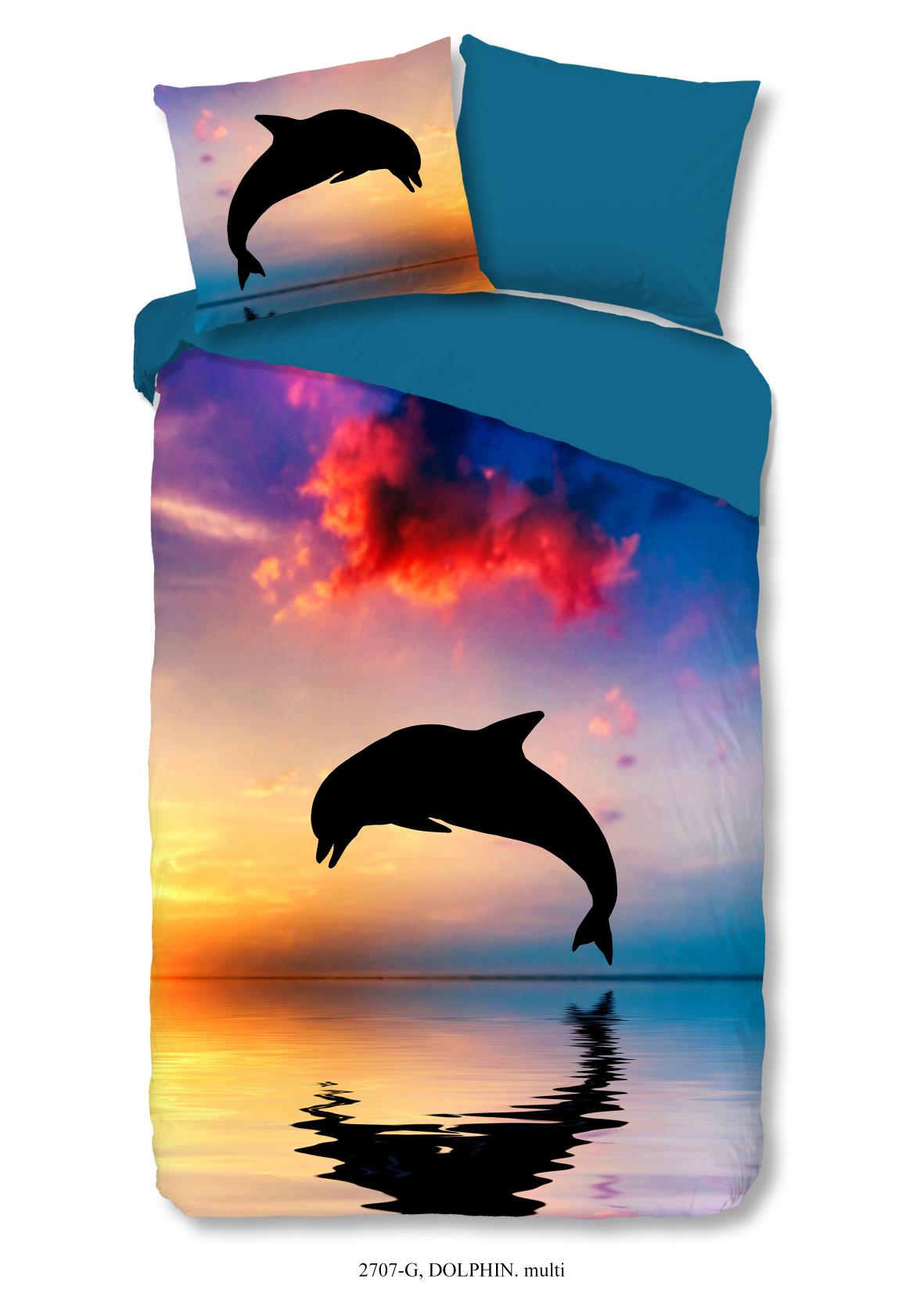 Good Morning - Dekbedovertrek - Dolphin - Multi