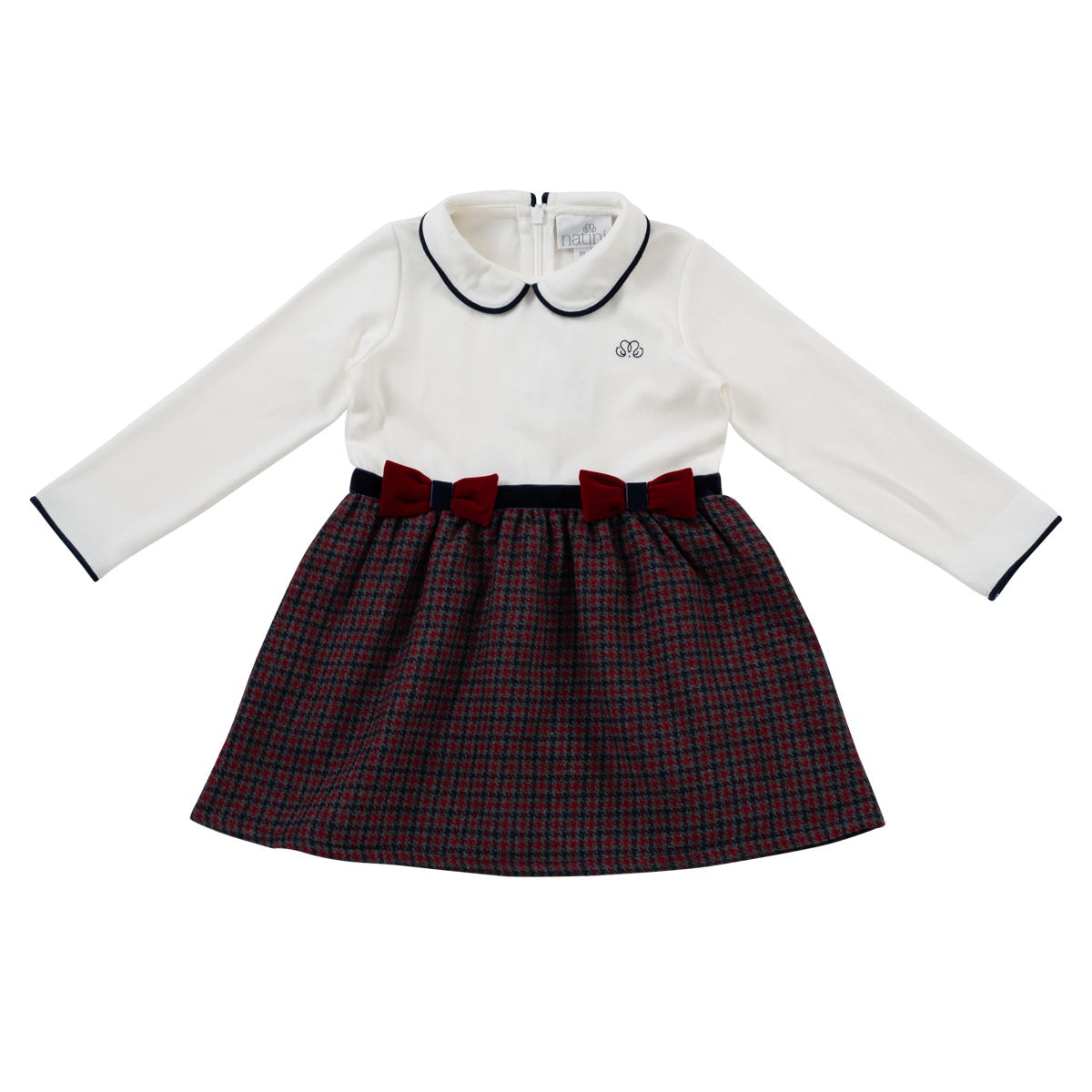 Dress Vichy Bow - Blanc Cassé